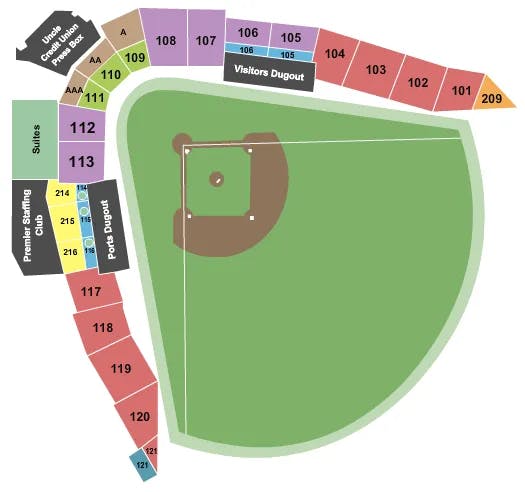  BASEBALL Seating Map Seating Chart