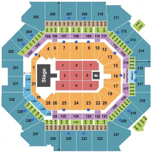  CHRISTIAN NODAL Seating Map Seating Chart