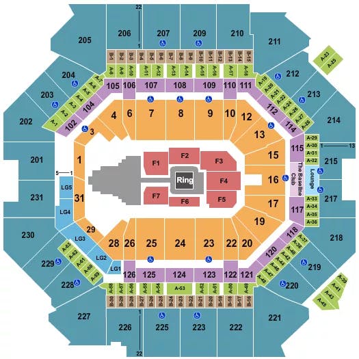 WWE 2023 Seating Map Seating Chart