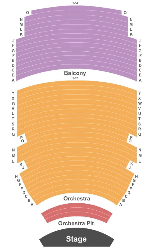 RAISING CANES RIVER CENTER THEATRE END STAGE PIT Seating Map Seating Chart