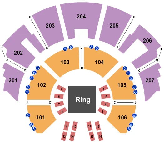  BOXING Seating Map Seating Chart