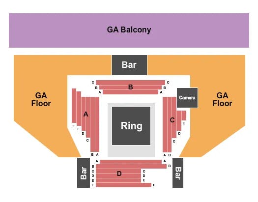 BELASCO THEATER LA WOW WRESTLING Seating Map Seating Chart