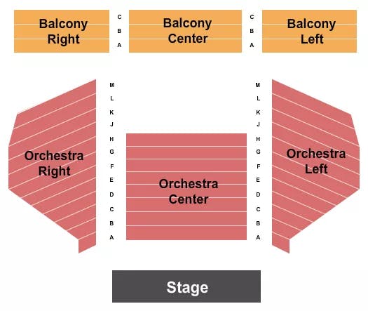 BELASCO THEATER LA END STAGE Seating Map Seating Chart