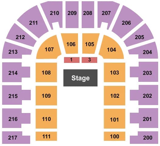  ENDSTAGE HALF Seating Map Seating Chart