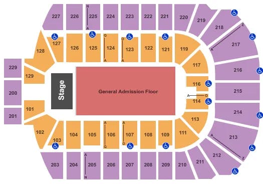  BRUCE SPRINGSTEEN Seating Map Seating Chart