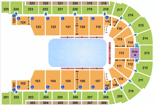 BOARDWALK HALL ARENA BOARDWALK HALL DISNEY ON ICE Seating Map Seating Chart