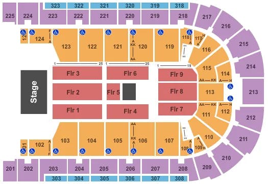 BOARDWALK HALL ARENA BOARDWALK HALL ENDSTAGE 2 Seating Map Seating Chart