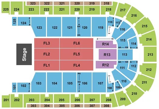 BOARDWALK HALL ARENA BOARDWALK HALL MARY J BLIGE Seating Map Seating Chart