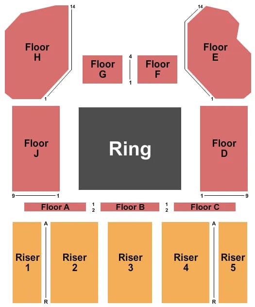  BOXING 2 Seating Map Seating Chart