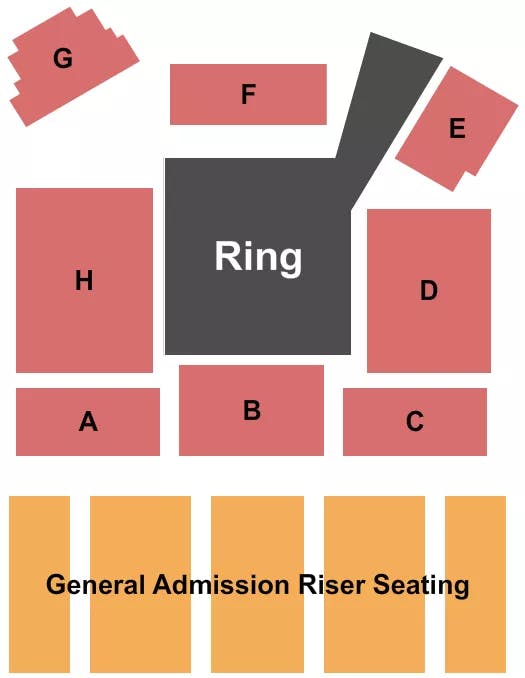  BOXING W GA RISERS Seating Map Seating Chart