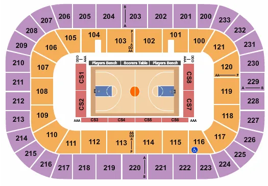  BASKETBALL GLOBETROTTERS Seating Map Seating Chart