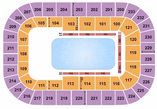  DISNEY ON ICE Seating Map Seating Chart