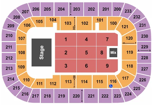  ENDSTAGE 4 Seating Map Seating Chart