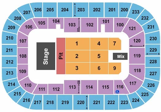  ENDSTAGE GA PIT Seating Map Seating Chart