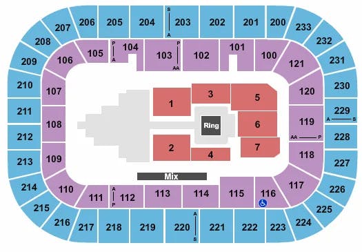  WWE 2 Seating Map Seating Chart