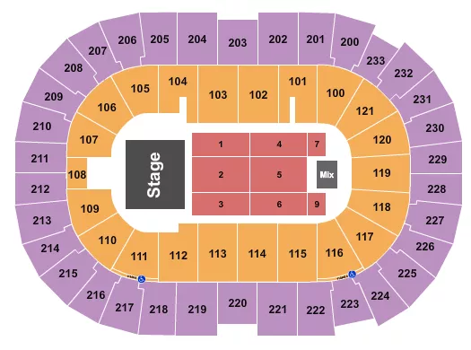  ENDSTAGE 5 Seating Map Seating Chart