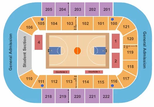  BASKETBALL Seating Map Seating Chart