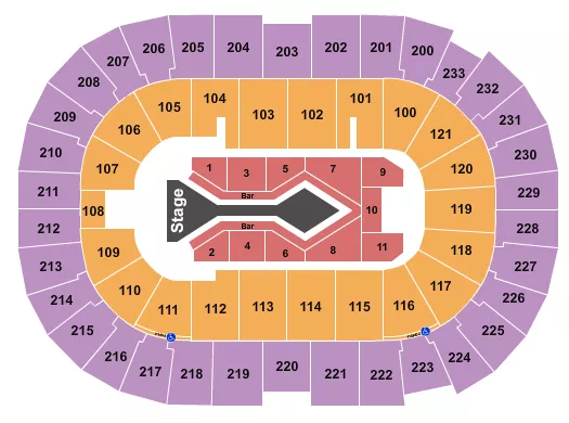  BLAKE SHELTON Seating Map Seating Chart