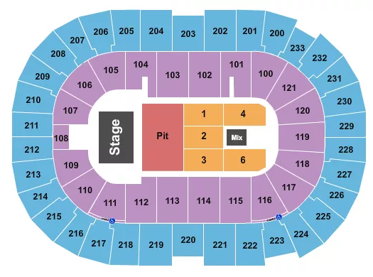  ENDSTAGE GA PIT 3 Seating Map Seating Chart