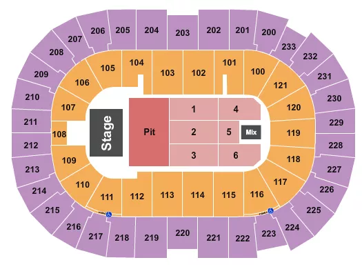  ENDSTAGE GA PIT 2 Seating Map Seating Chart