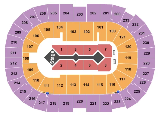  FOR KING AND COUNTRY Seating Map Seating Chart