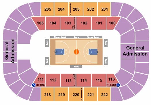  BASKETBALL WOMENS TOURNEY Seating Map Seating Chart