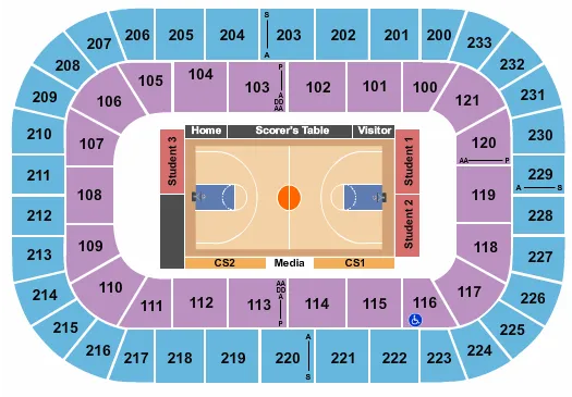  BASKETBALL 2 Seating Map Seating Chart