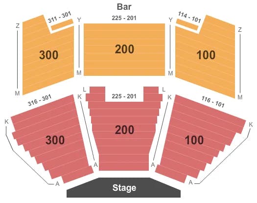  END STAGE Seating Map Seating Chart