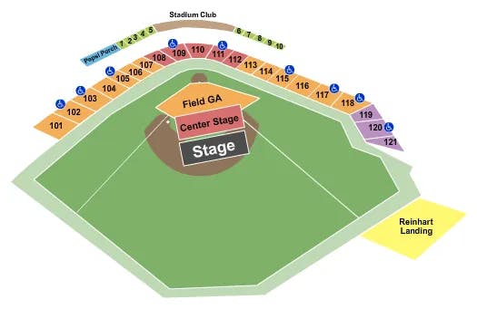  END STAGE Seating Map Seating Chart