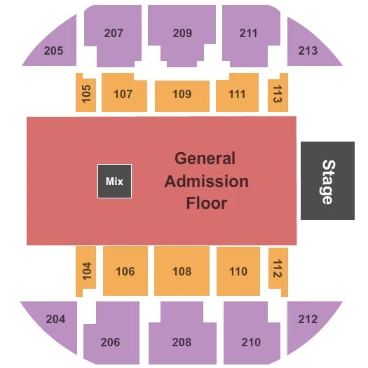  SHINE DOWN Seating Map Seating Chart