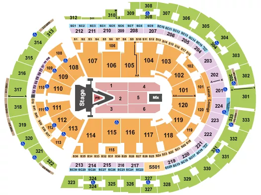  AEROSMITH Seating Map Seating Chart