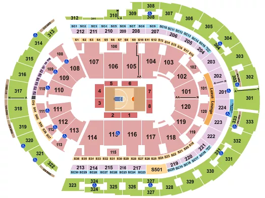  BASKETBALL BIG3 Seating Map Seating Chart