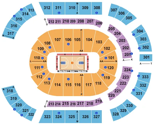  BASKETBALL GLOBETROTTERS Seating Map Seating Chart