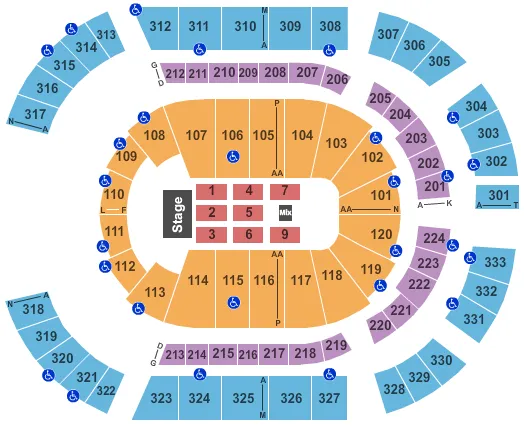  ENDSTAGE 4 Seating Map Seating Chart