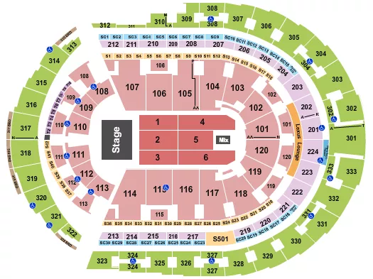  ENDSTAGE 5 Seating Map Seating Chart