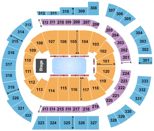  ICE SHOW Seating Map Seating Chart