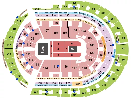  JOURNEY PRETENDERS Seating Map Seating Chart