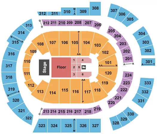  KEVIN GATES Seating Map Seating Chart