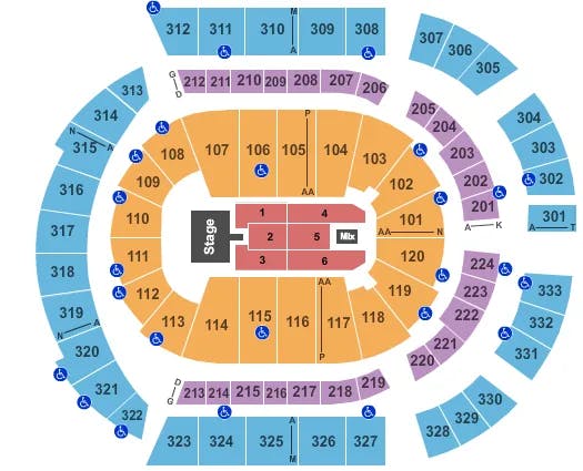  KID ROCK 2 Seating Map Seating Chart