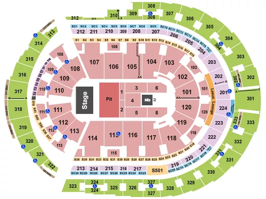  NOAH KAHAN Seating Map Seating Chart