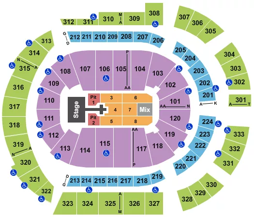  PHIL WICKHAM Seating Map Seating Chart