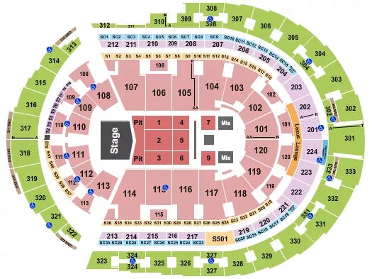  TOBY KEITH Seating Map Seating Chart