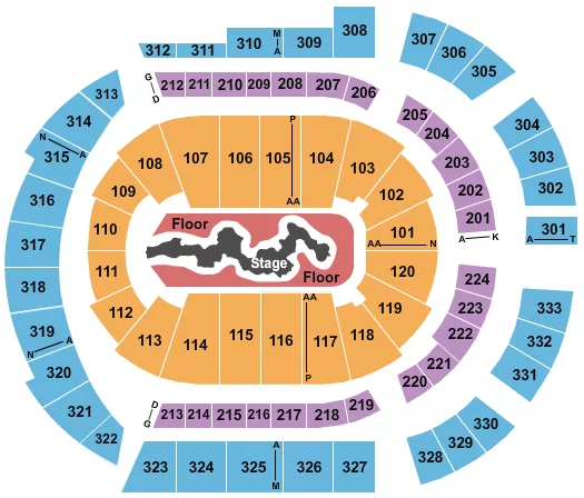  TRAVIS SCOTT Seating Map Seating Chart