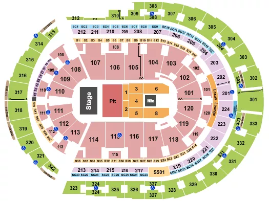  TYLER CHILDERS Seating Map Seating Chart