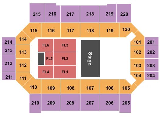  BRETT ELDREDGE Seating Map Seating Chart