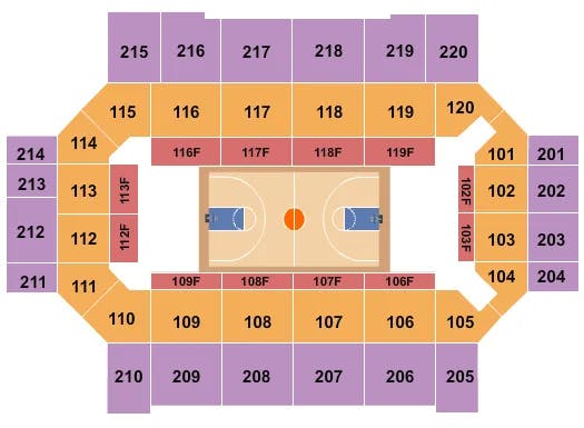  HARLE GLOBETROTTERS Seating Map Seating Chart