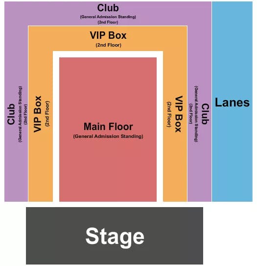 BROOKLYN BOWL NASHVILLE ENDSTAGE Seating Map Seating Chart