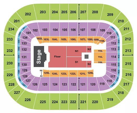  BILLY STRINGS Seating Map Seating Chart