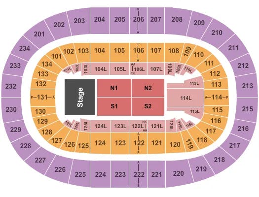  ENDSTAGE 2 Seating Map Seating Chart