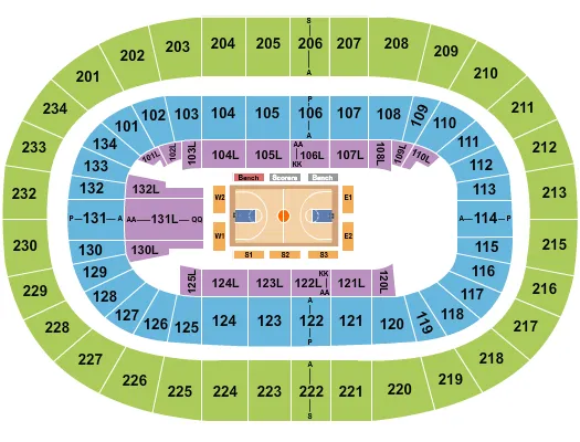  HARLEM GLOBETROTTERS Seating Map Seating Chart